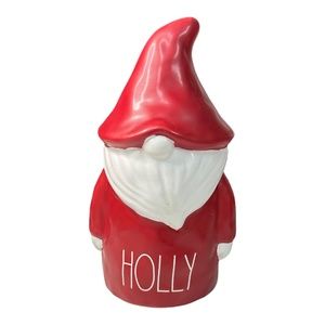 Rae Dunn "HOLLY" Ceramic Gnome Decor